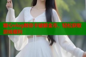 糖心vlog教你卡破解金币，轻松获取游戏福利
