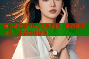糖心成年版Vlog会员充值，解锁独家内容，享受专属福利
