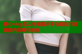 糖心vlog艺人专属展示平台轻松打造爆款内容吸引粉丝