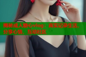 揭秘成人糖心vlog：真实记录生活，分享心情，互动社区