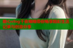 糖心vlog千夜喵喵带你畅享精彩生活记录与创意分享