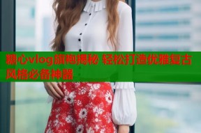 糖心vlog旗袍揭秘 轻松打造优雅复古风格必备神器