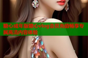 糖心成年版糖心vlog会员充值畅享专属高清内容体验