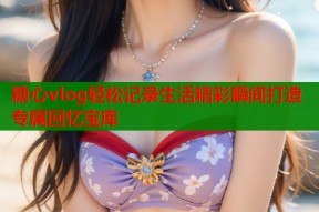 糖心vlog轻松记录生活精彩瞬间打造专属回忆宝库