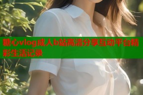 糖心vlog成人b站高清分享互动平台精彩生活记录