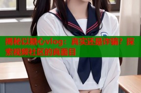 揭秘以糖心vlog：真实还是诈骗？探索视频社区的真面目