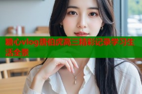 糖心vlog唐伯虎高三精彩记录学习生活全景