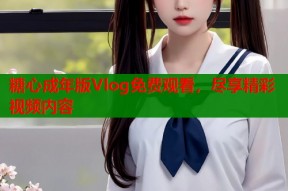 糖心成年版Vlog免费观看，尽享精彩视频内容