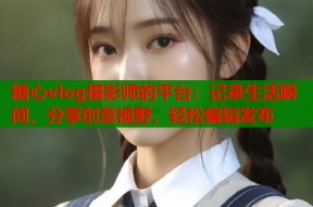 糖心vlog摄影师的平台：记录生活瞬间，分享创意视野，轻松编辑发布